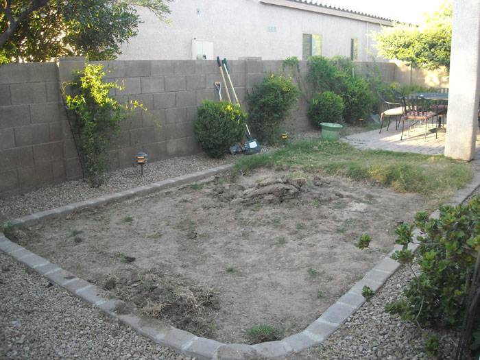 Before Artificial grass - Tucson Turf